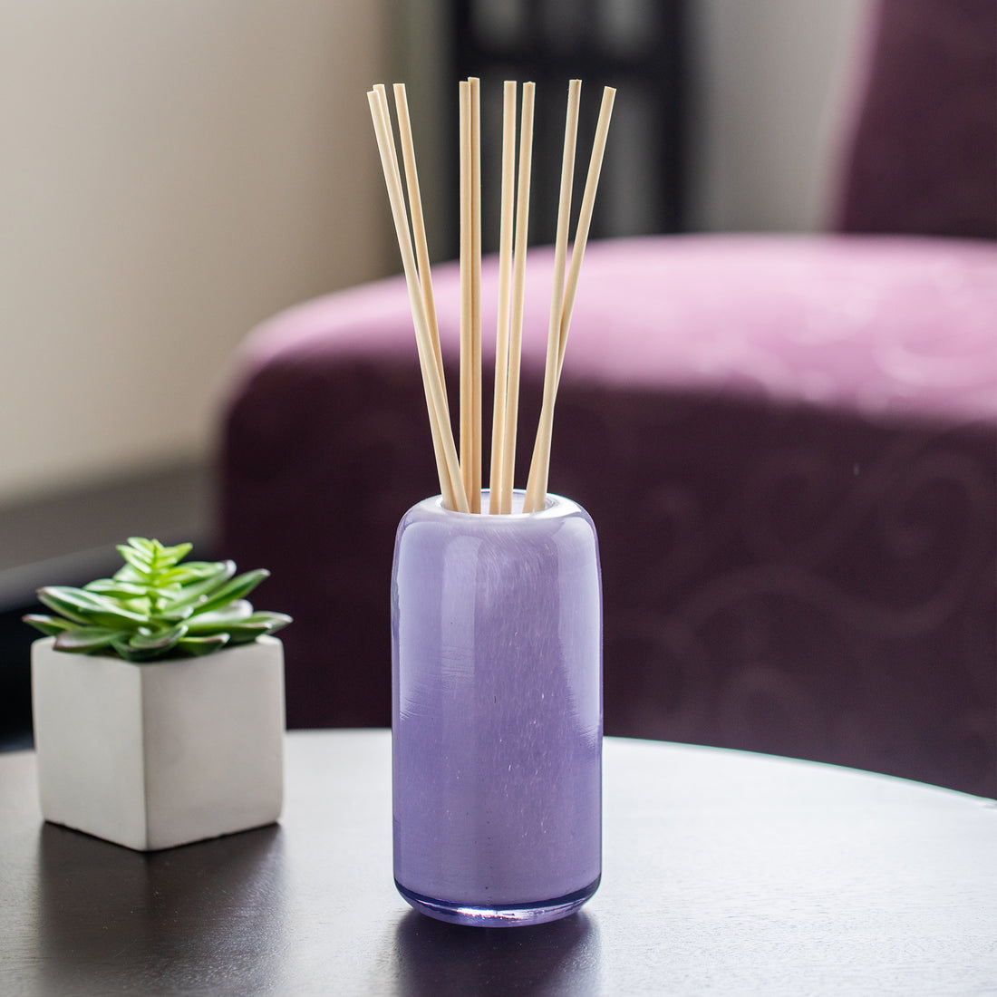 Sparoom Lavender Bergamot Glass Reed Diffuser with Reed Sticks - 4 units (200ml)