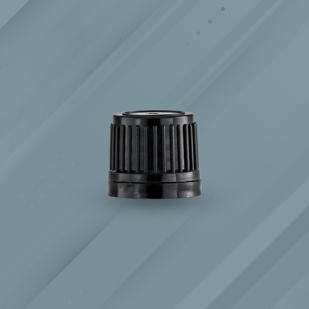 18mm Black HDPE Tamper Evident Cap