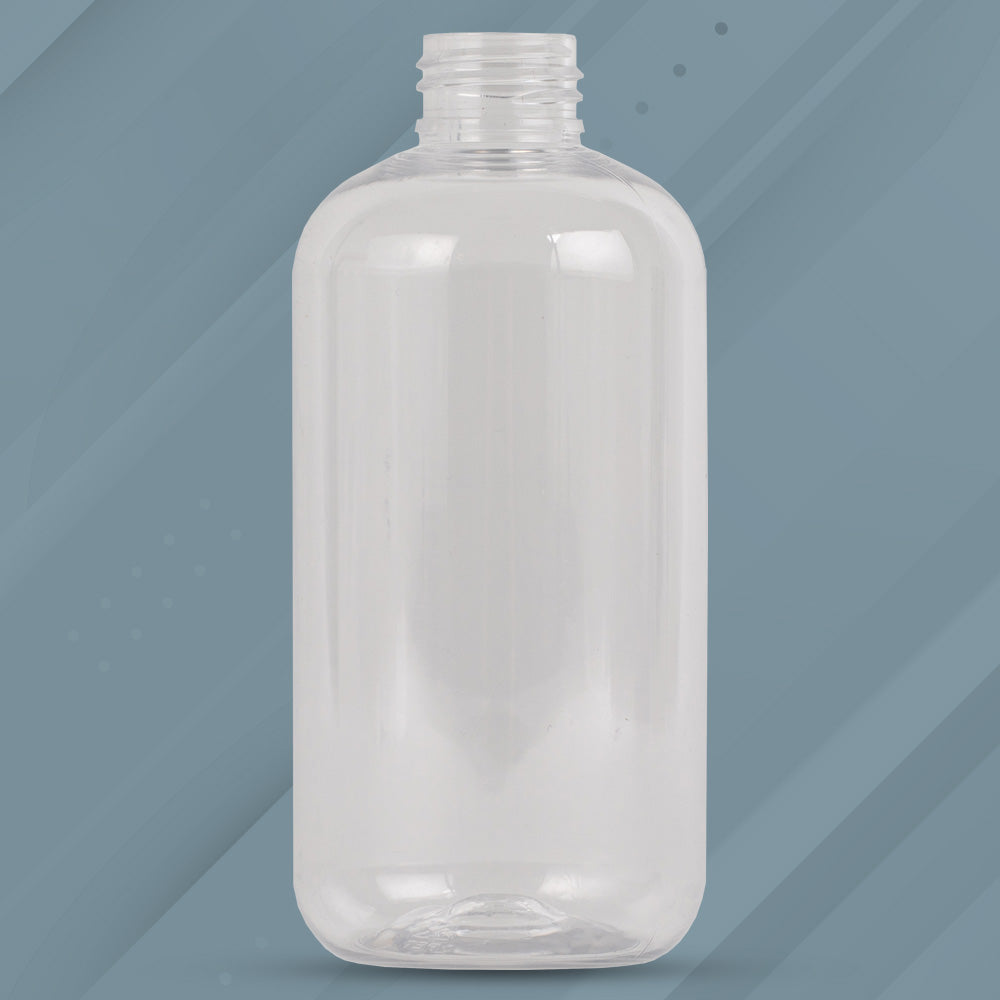 4 oz Clear PET Plastic Boston Round Bottle 24-410