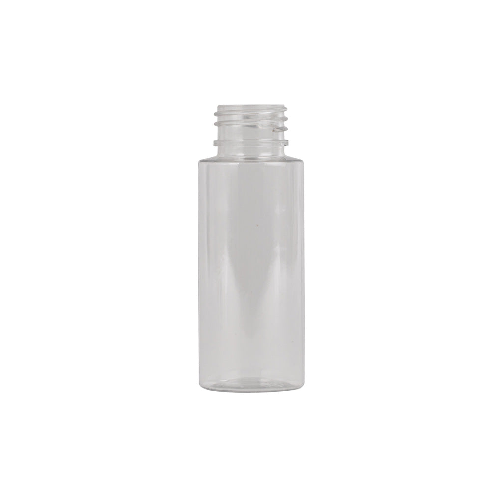 2 oz Clear PET Plastic Cylinder Bottle 20-410