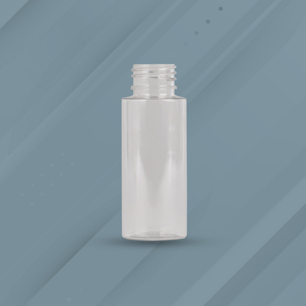 2 oz Clear PET Plastic Cylinder Bottle 20-410