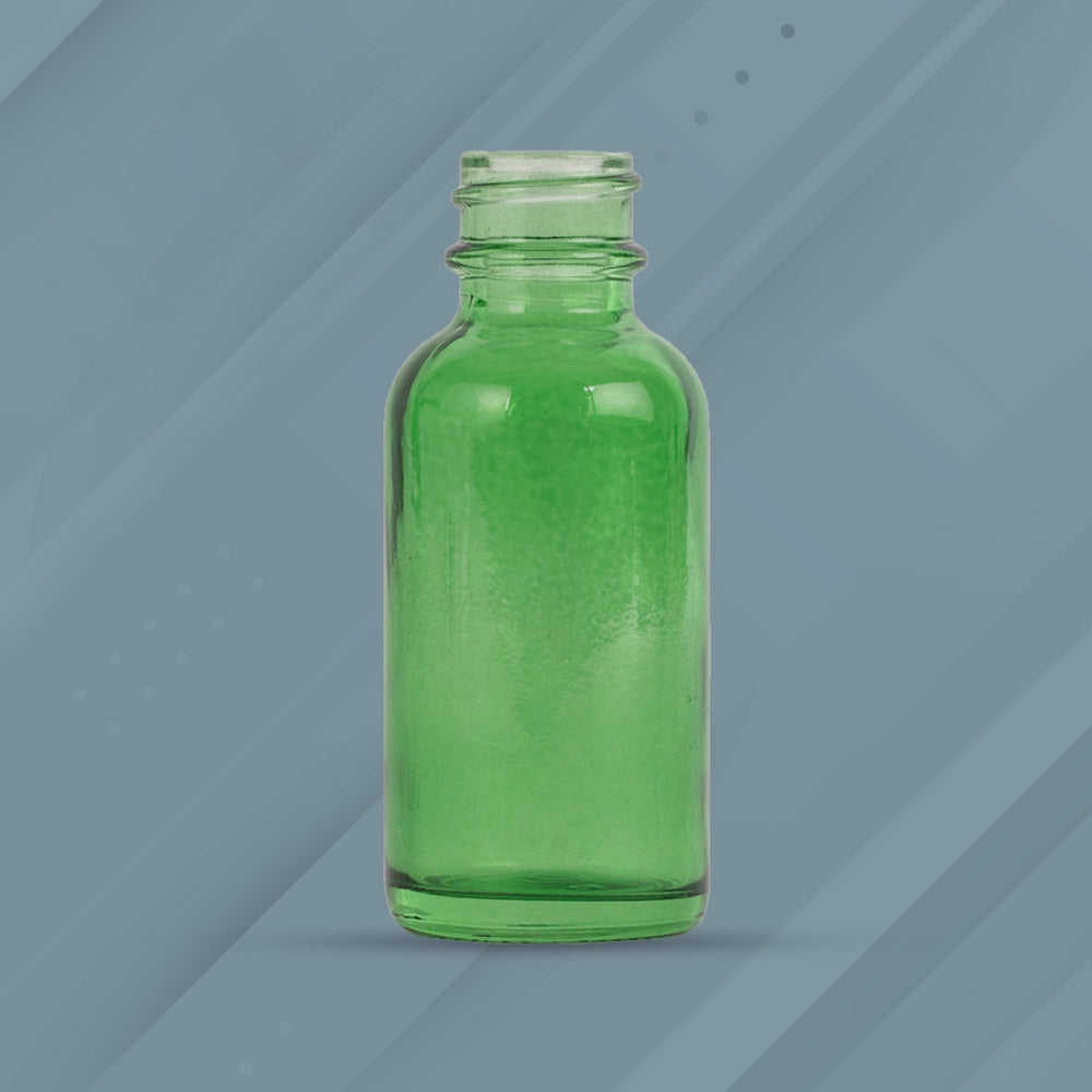 30 mL Green Boston Round Glass Bottle 20-400