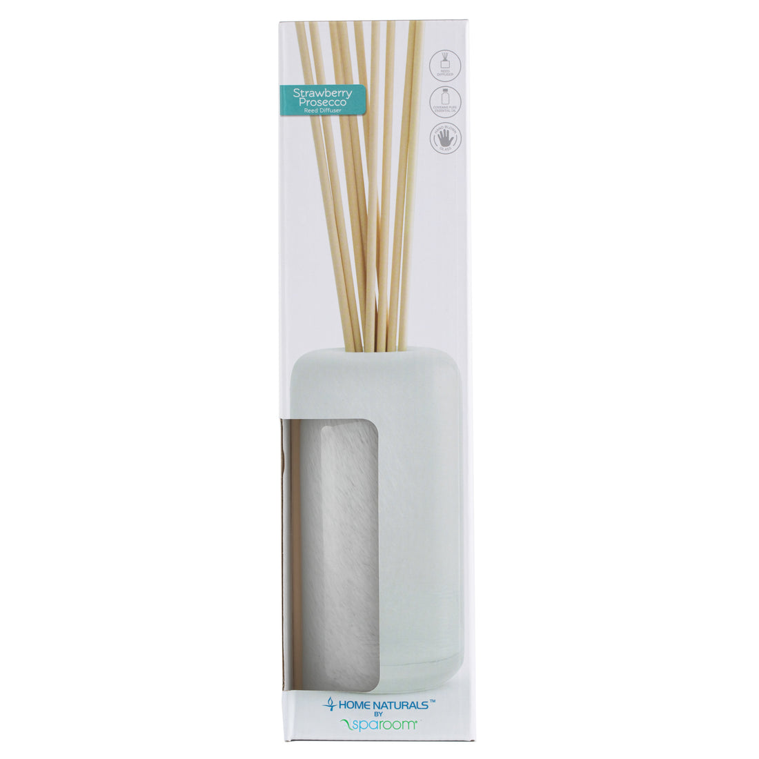 Sparoom Strawberry Prosecco Oil Glass Reed Diffuser with Reed Sticks - 4 units (200ml)